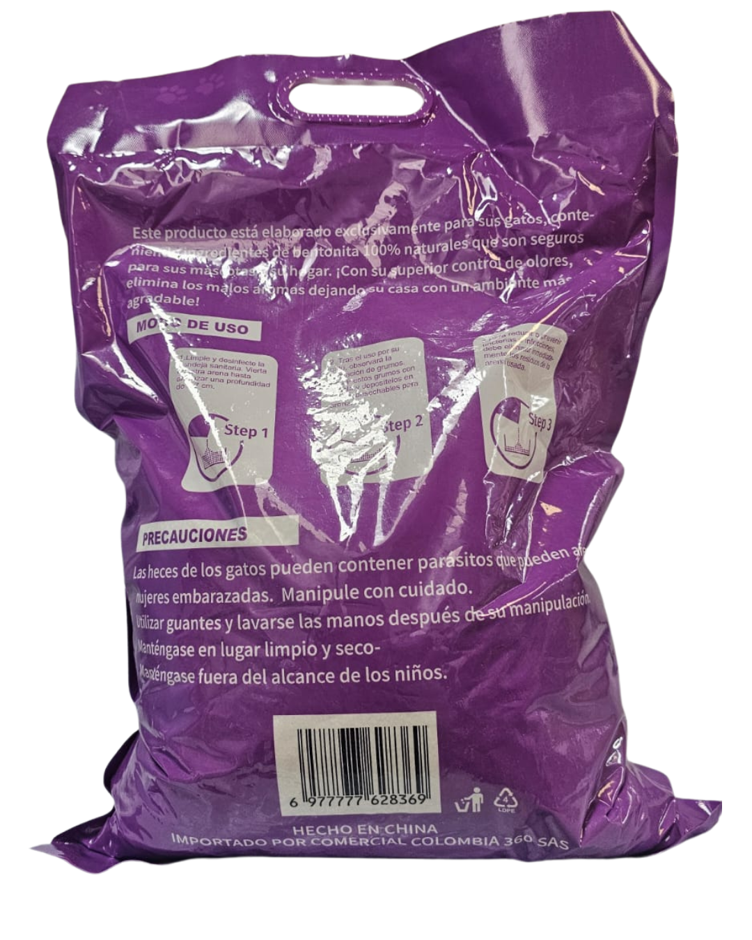Bolsa de Arena Para Gatos Con Aroma Lavanda de 4.5 kl