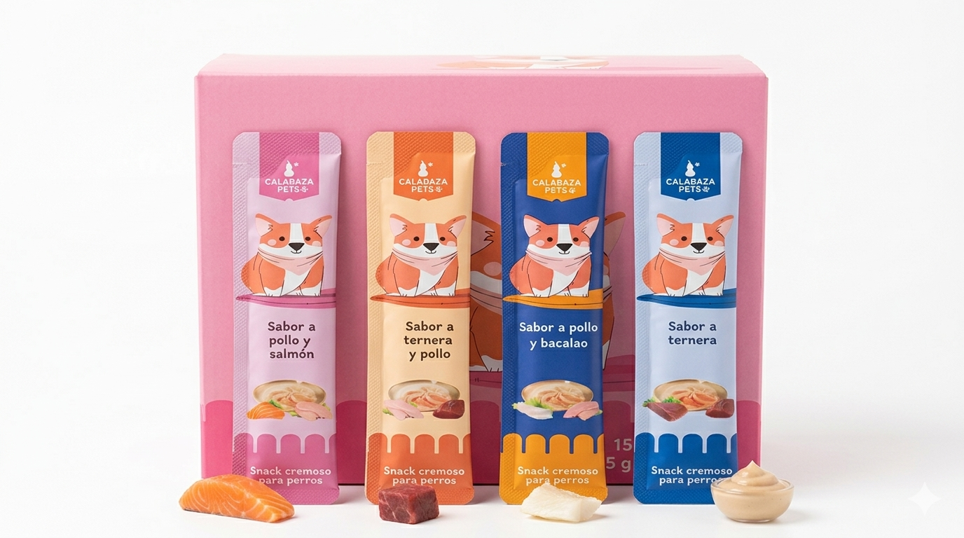Snack cremoso para perros por unidad