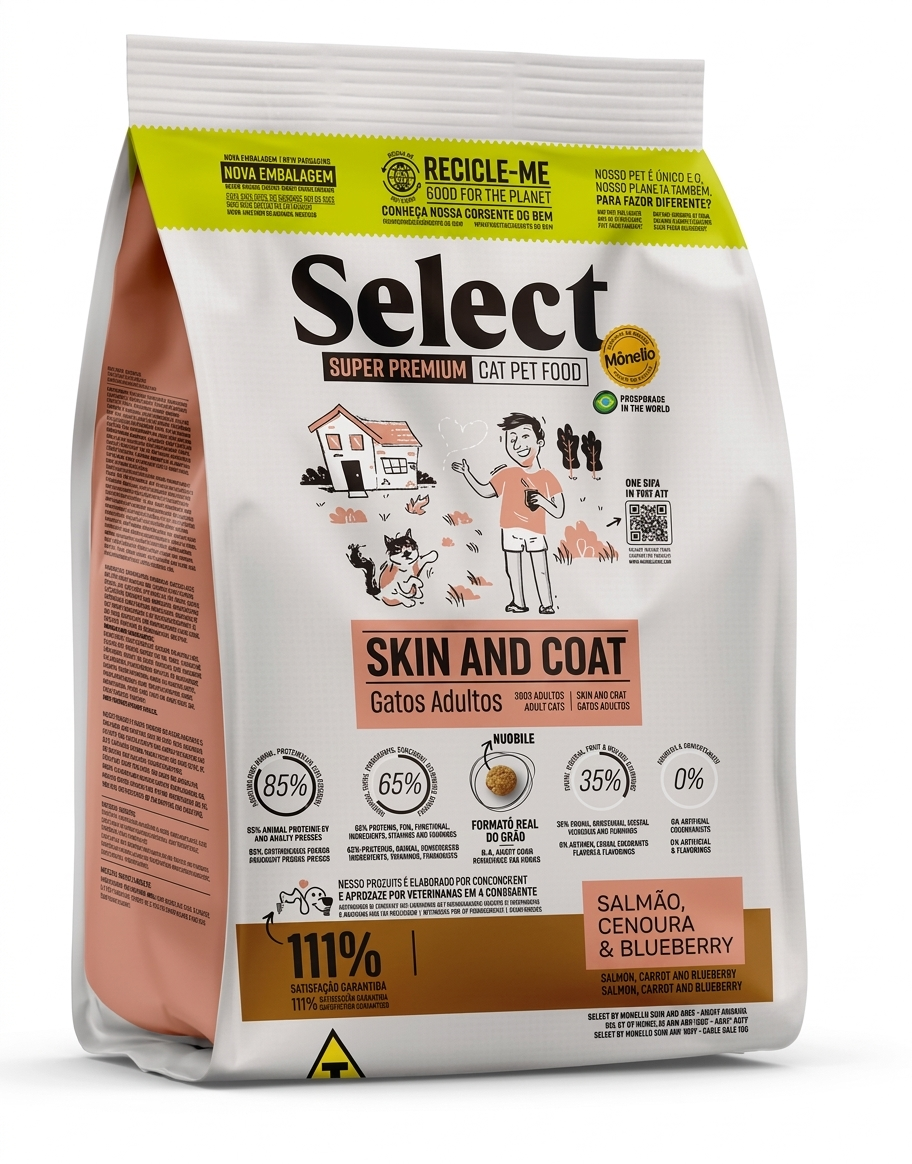 Select  By Monello Skin and Coat (Gatos Adultos) 1,5 kl