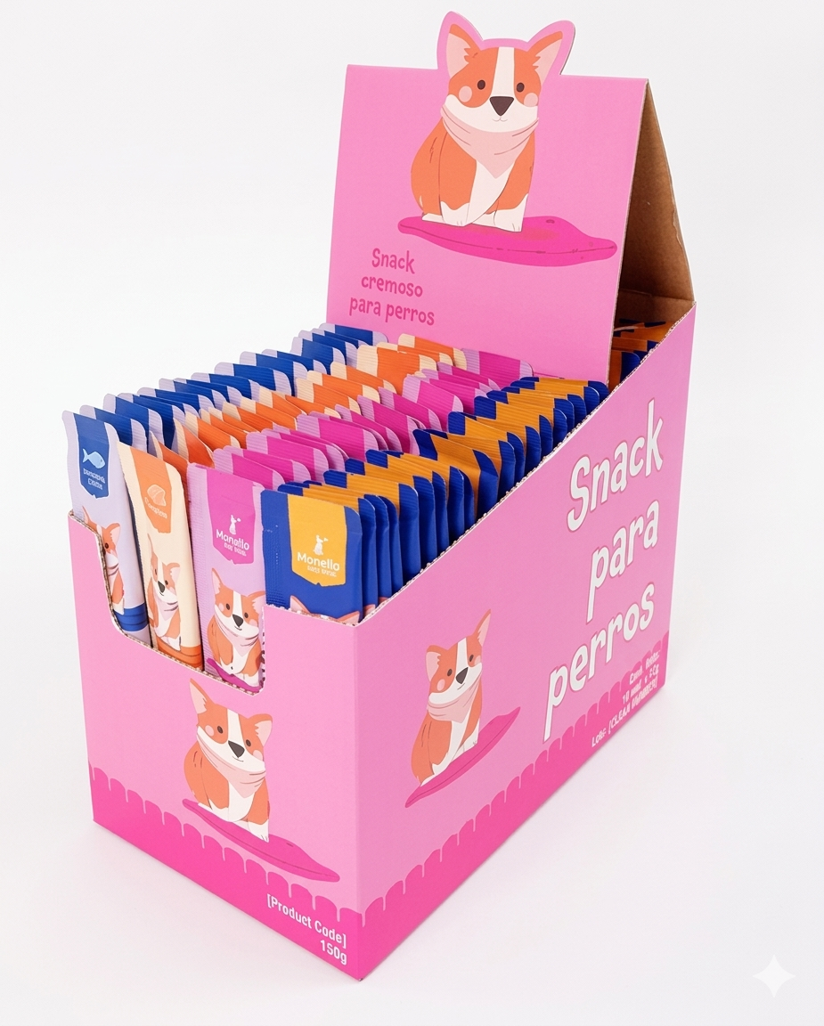 Snack cremoso para perros, 100 unidades