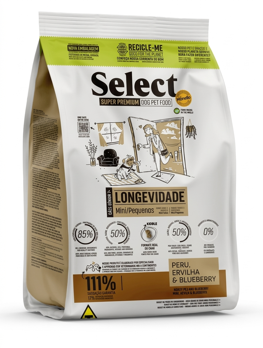 Monello Select Longevidad – Perros Senior de Razas Mini y Pequeñas 7+. 1,5 kl